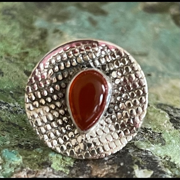 🌟Carnelian Sterling Silver Ring - Picture 2 of 10